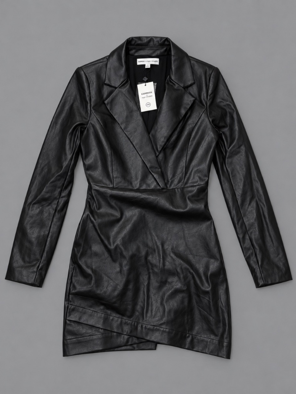 Express x Negin Mirsalehi Faux Leather Blazer Mini Dress – Size 2 – NWT